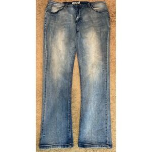 Blue Cult Jeans Men's Size 36 Denim Distressed Mid-Rise tapered Legs Grunge